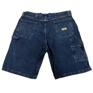 Wrangler Men's Denim Shorts Size 38 Relaxed Fit Utility Pockets